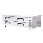 Base refrigerata con piano lungo 4 cassetti