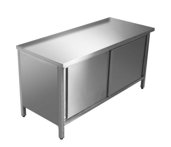Tavolo inox porte battenti