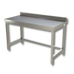 tavolo acciaio inox con alzatina