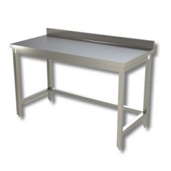tavolo acciaio inox con alzatina