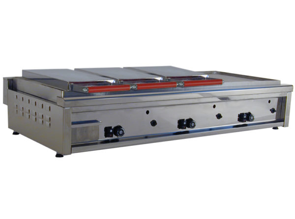 piastra a gas 120 con 3 calotte