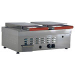 piastra a gas 50 con 2 calotte