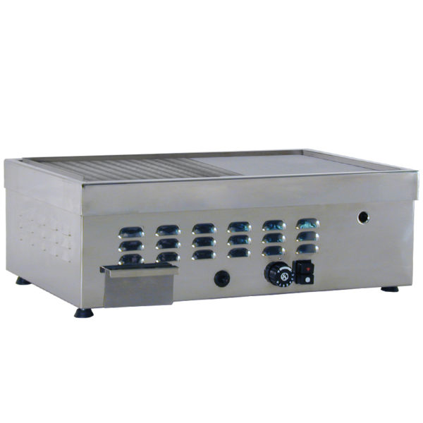 piastra a gas 50 piano mezzo rigato con bordo