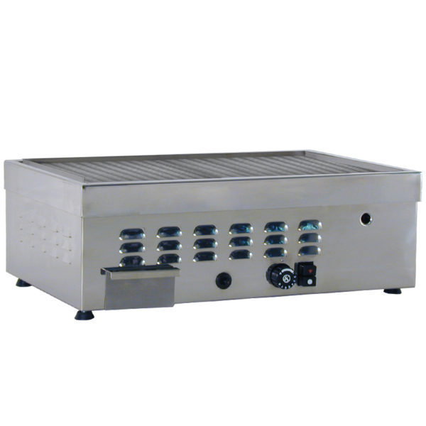piastra a gas 50 piano rigato con bordo