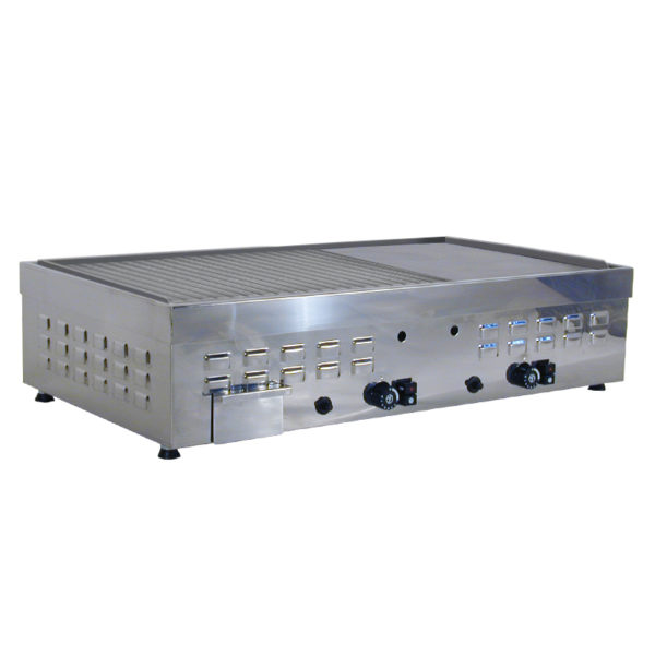 piastra a gas 80 piano 2.3 rigato con bordo