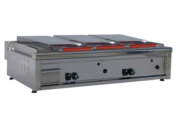 piastra a gas 90 con 3 calotte