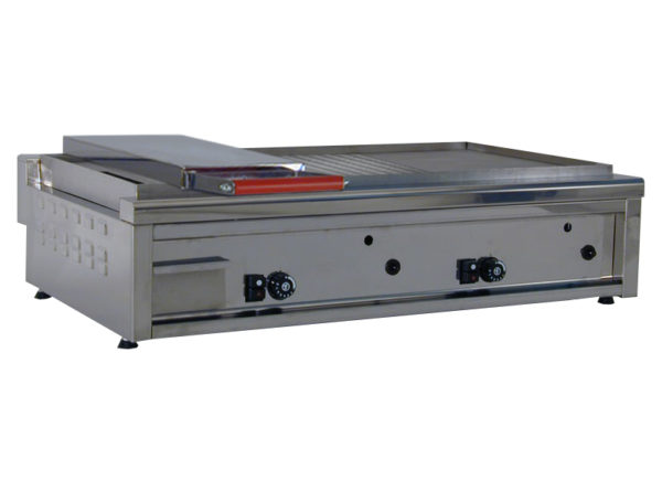 piastra a gas 90 con una calotta piano rigato 2.3