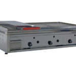 piastra a gas high power 90 con 1 calotta tutta rigata