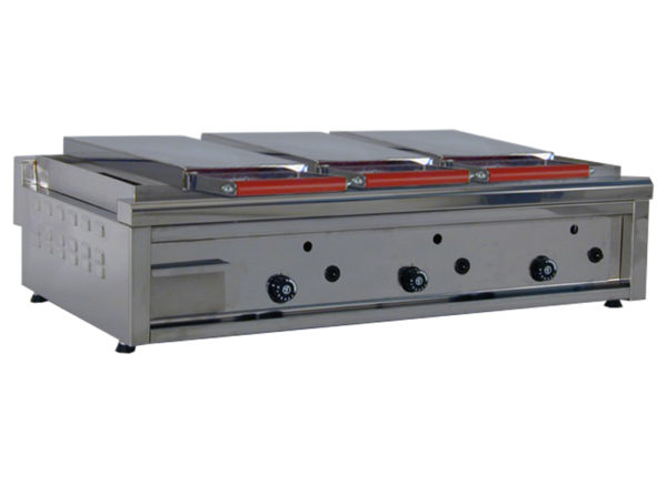 piastra a gas high power 90 con 3 calotte