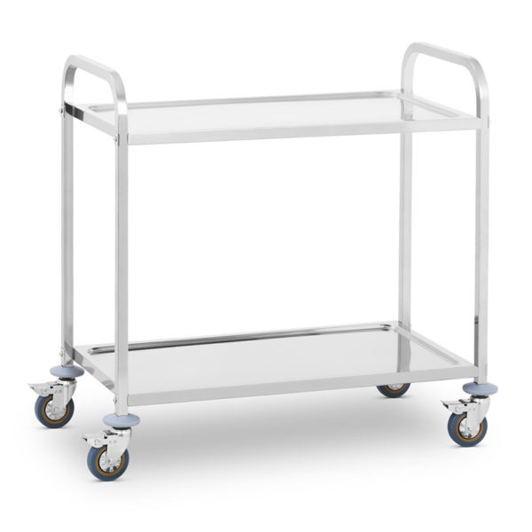 Carrello Inox due ripiani con invaso