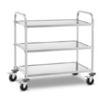 Carrello Inox tre ripiani con invaso