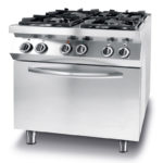 Cucina a Gas 4 fuochi con Forno Elettrico