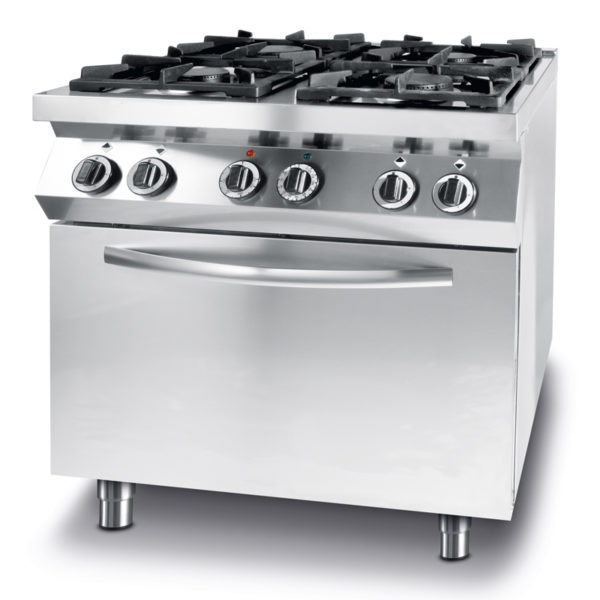 Cucina a Gas 4 fuochi con Forno Elettrico