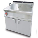 Friggitrice Elettrica Lt 18+18, 2 Vasche su mobile