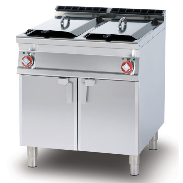 Friggitrice Elettrico Lt 13+13, 2 Vasche, su mobile