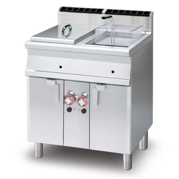Friggitrice a Gas Lt 13+13, 2 Vasche, su mobile